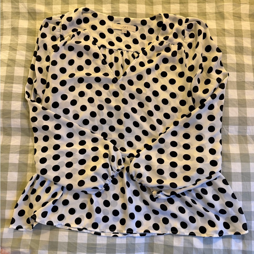 LOFT Polka Dot Blouse